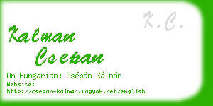 kalman csepan business card